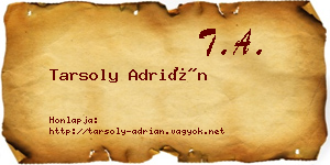 Tarsoly Adrián névjegykártya